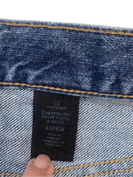 H&M &DENIM Men’s Slim Straight Blue Jeans Size 32 Classic Regular Wash - Picture 4 of 8